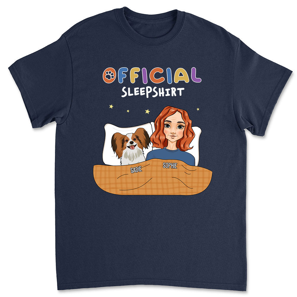 Official Personalized Custom Unisex Sleeping T-shirt - Ideal Gift for Pet Lovers