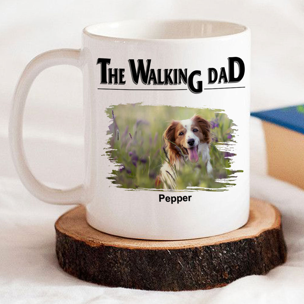 The Walking Dad 2 - Personalized Custom 11oz & 15oz Coffee Mug for Pet Lovers