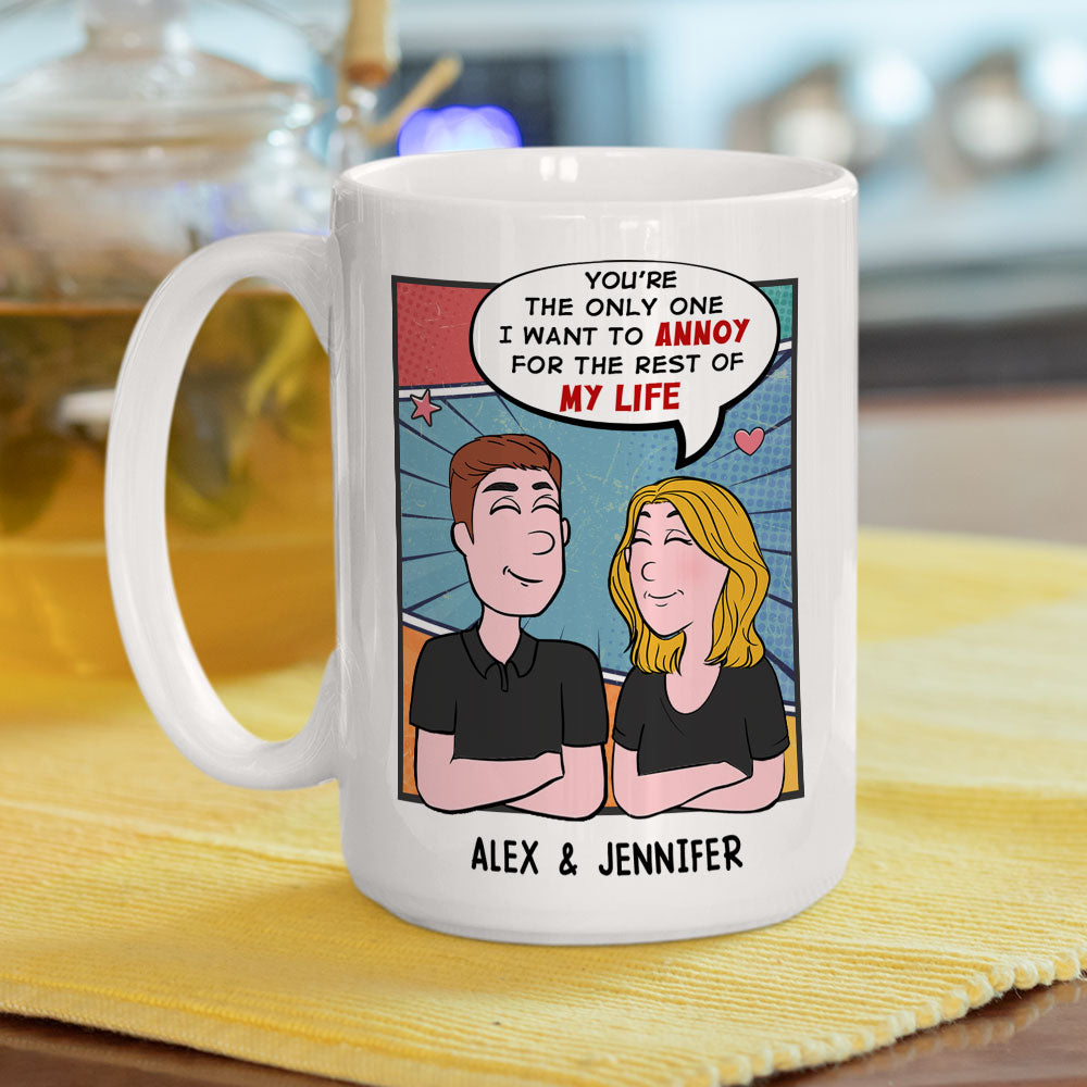Only One For Life - Exquisite Personalized Custom Coffee Mug for Couples