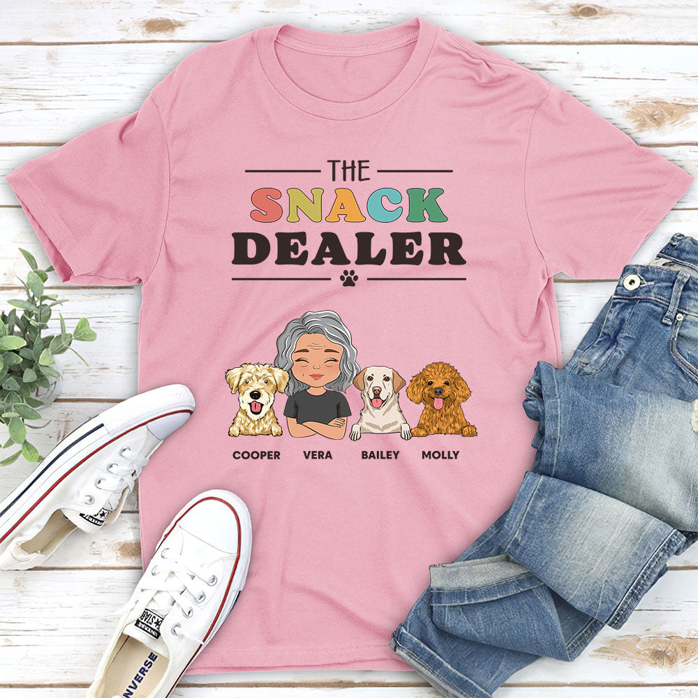 The Snack Dealer 2 - Customizable Personalized Unisex 5.3 oz T-shirt for Pet Lovers