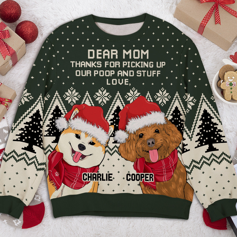 Poop & Stuff - One-of-a-Kind Personalized Custom All-Over-Print Unisex 8.8 oz Sweatshirt for Pet Lovers
