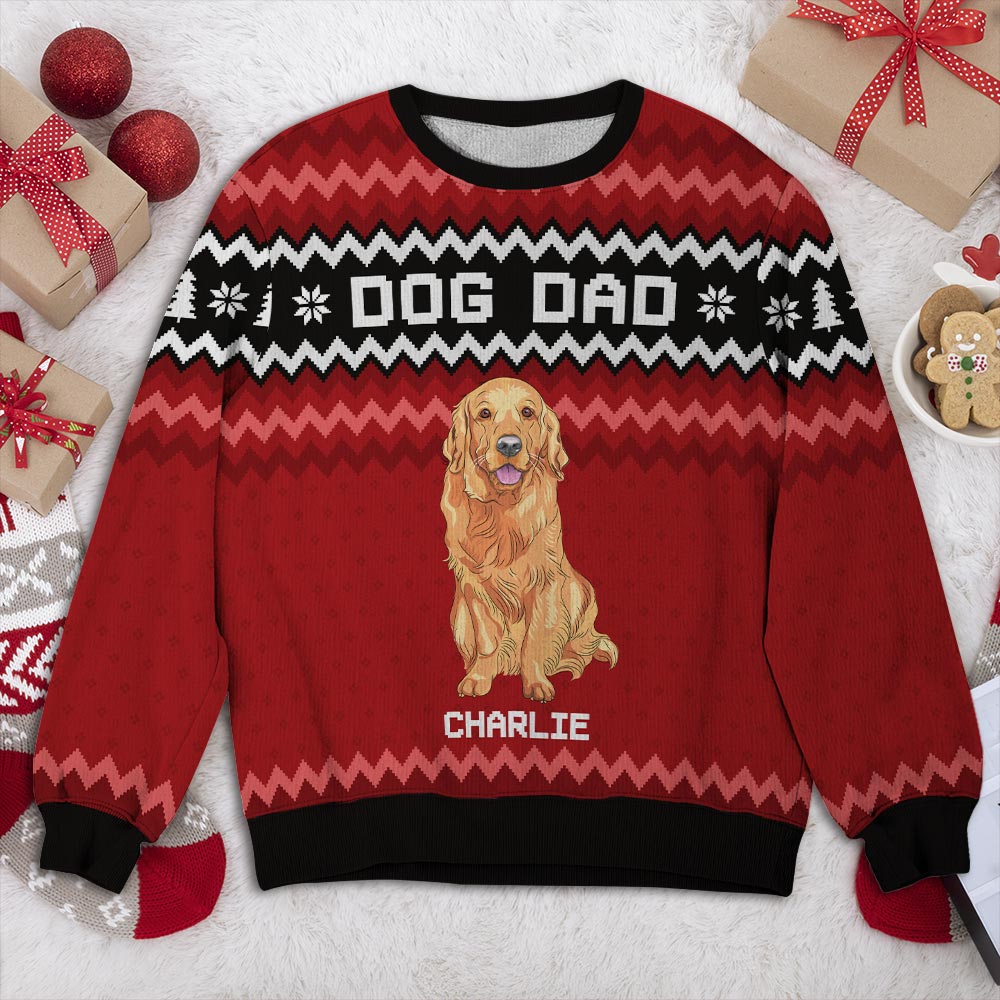 Dog Mom Personalized Custom All-Over-Print Simple Pattern Sweatshirt - Ideal Gift for Pet Lovers