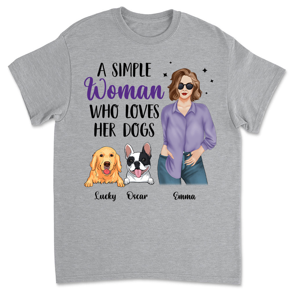 Simple Woman Purple - Personalized Custom Unisex 5.3 oz Heavy Cotton T-shirt