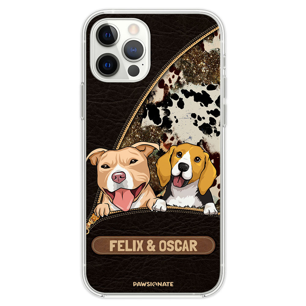 Customizable Personalized Dog Zipper Phone Case for Pet Lovers