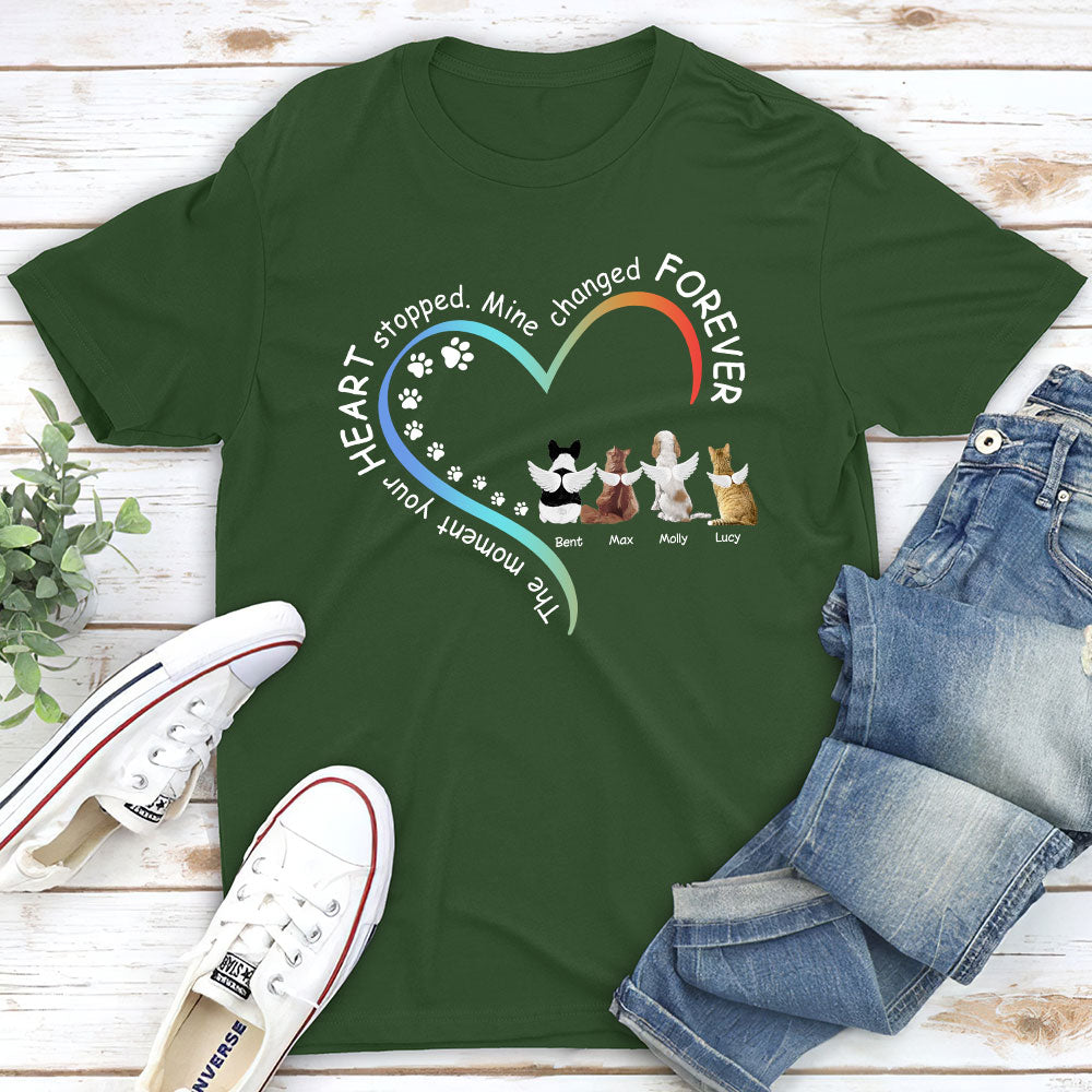 Mine Changed Forever - Personalized Custom Unisex 5.3 oz T-shirt for Pet Lovers