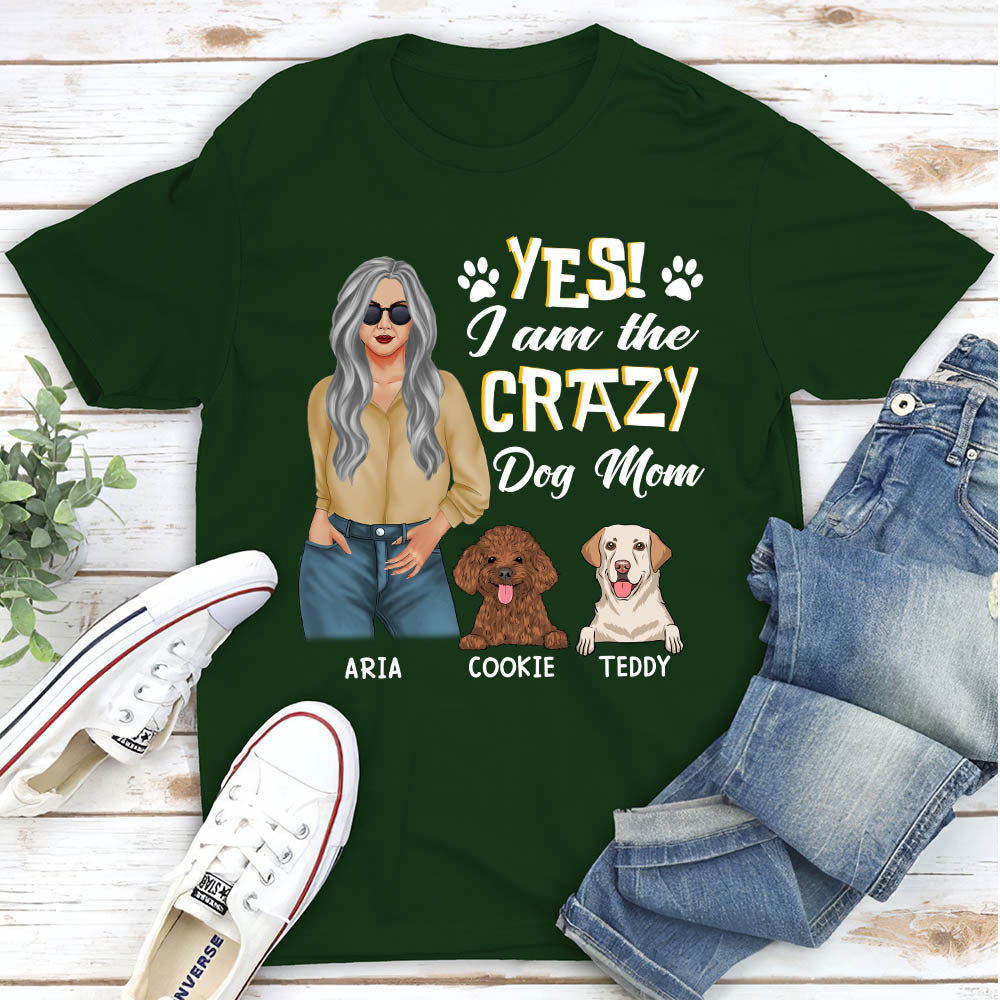 Crazy Dog Mom - Exclusive Personalized Custom Unisex T-shirt for Pet Lovers