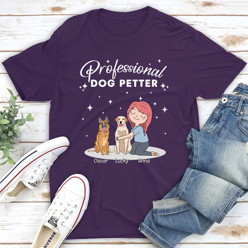 Customizable Professional Dog Petter Unisex 5.3 oz Personalized T-shirt