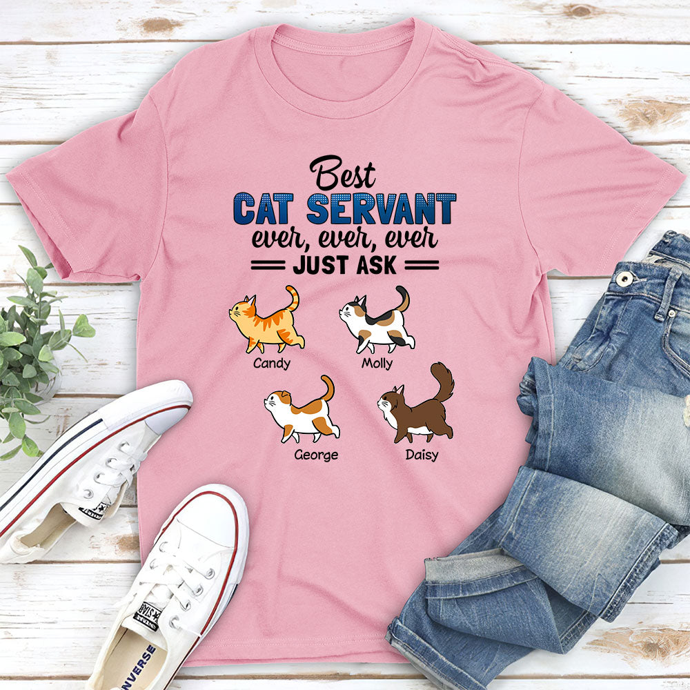 The Ultimate Personalized Custom Unisex T-shirt for Cat Lovers - Best Cat Servant Ever