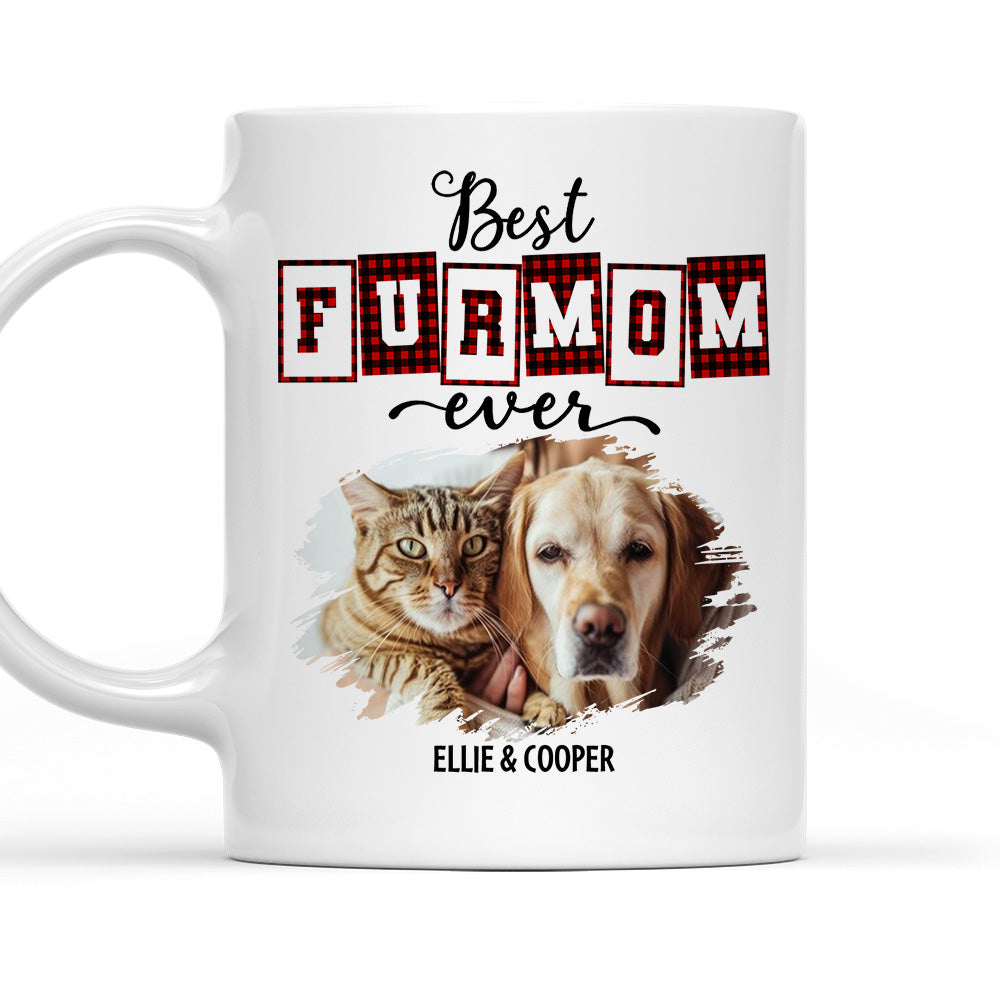 Best Fur Mom and Dad Of The Year Personalized Custom Photo Coffee Mug - 11oz & 15oz Options