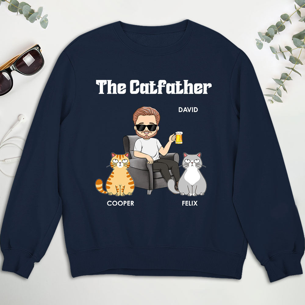 The Catfather - Stylish Personalized Custom Unisex 8.0 oz Sweatshirt for Pet Lovers