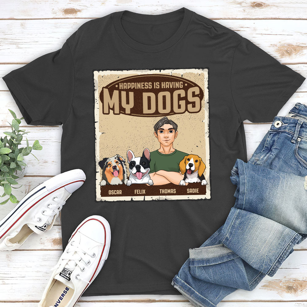 Personalized Custom Unisex Happiness T-shirt - Ideal Gift for Pet Lovers