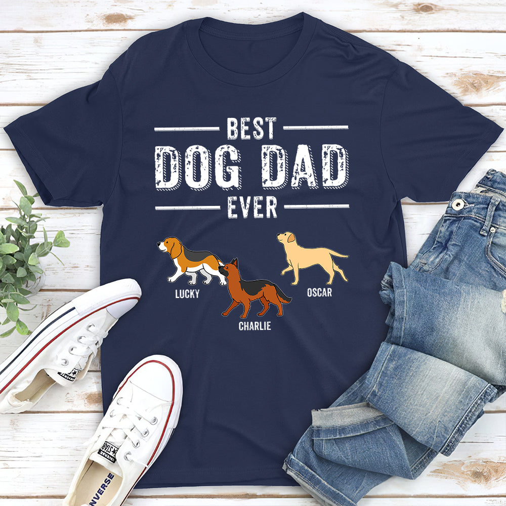 The Best Dad - Personalized Custom Unisex 5.3 oz T-shirt for Pet Lovers