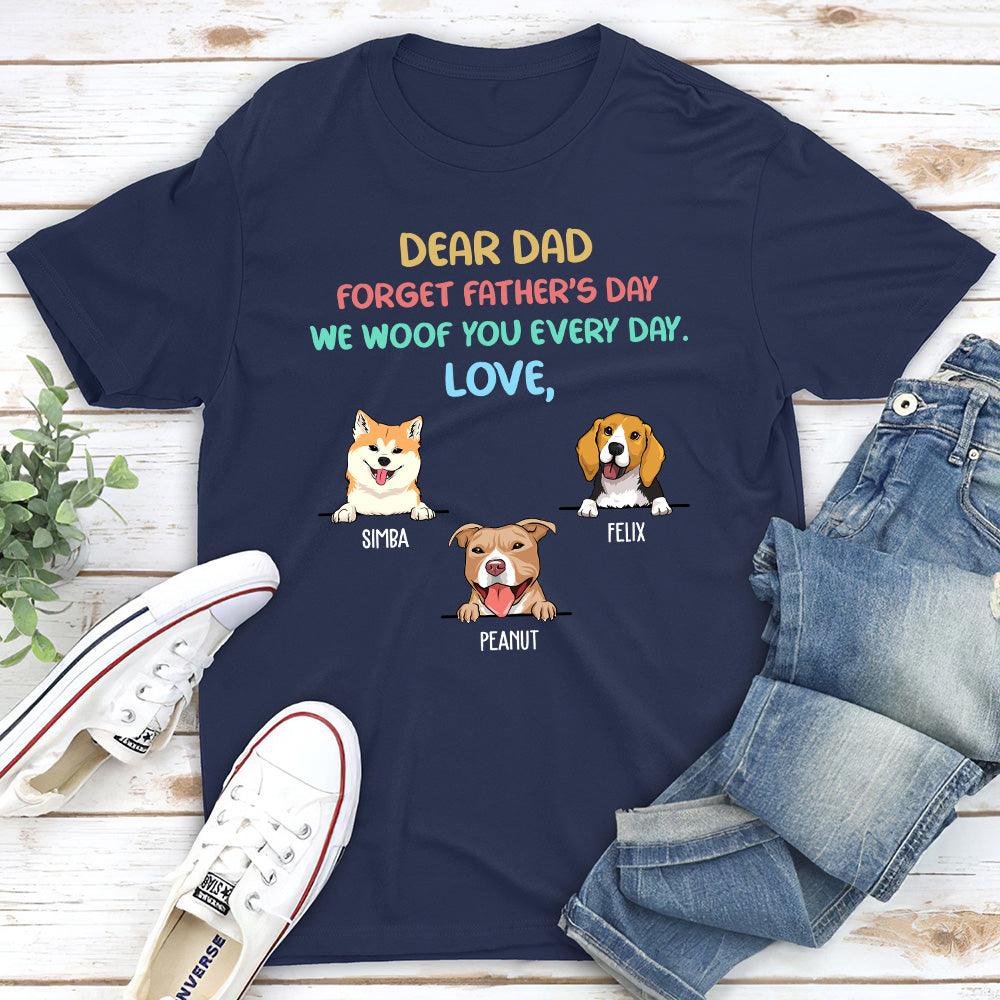 Woof You Colorful - Personalized Custom Unisex 5.3 oz Heavy Cotton T-shirt