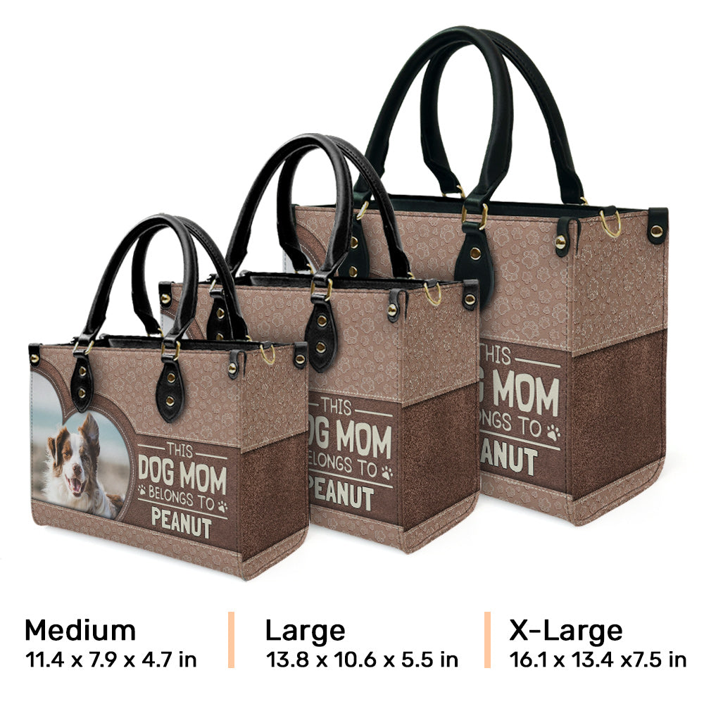Mom Belongs To Me - Exquisite Personalized Custom Leather Handbag for Special Occasions