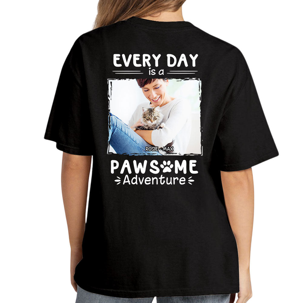 Pawsome Adventure Personalized Custom Unisex 5.3 oz T-shirt - Ideal Gift for Pet Lovers