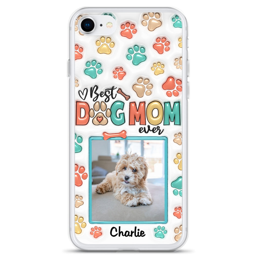 Best Fur Mom Ever Personalized 3D Inflated Effect Custom Photo Phone Case for Smartphones
