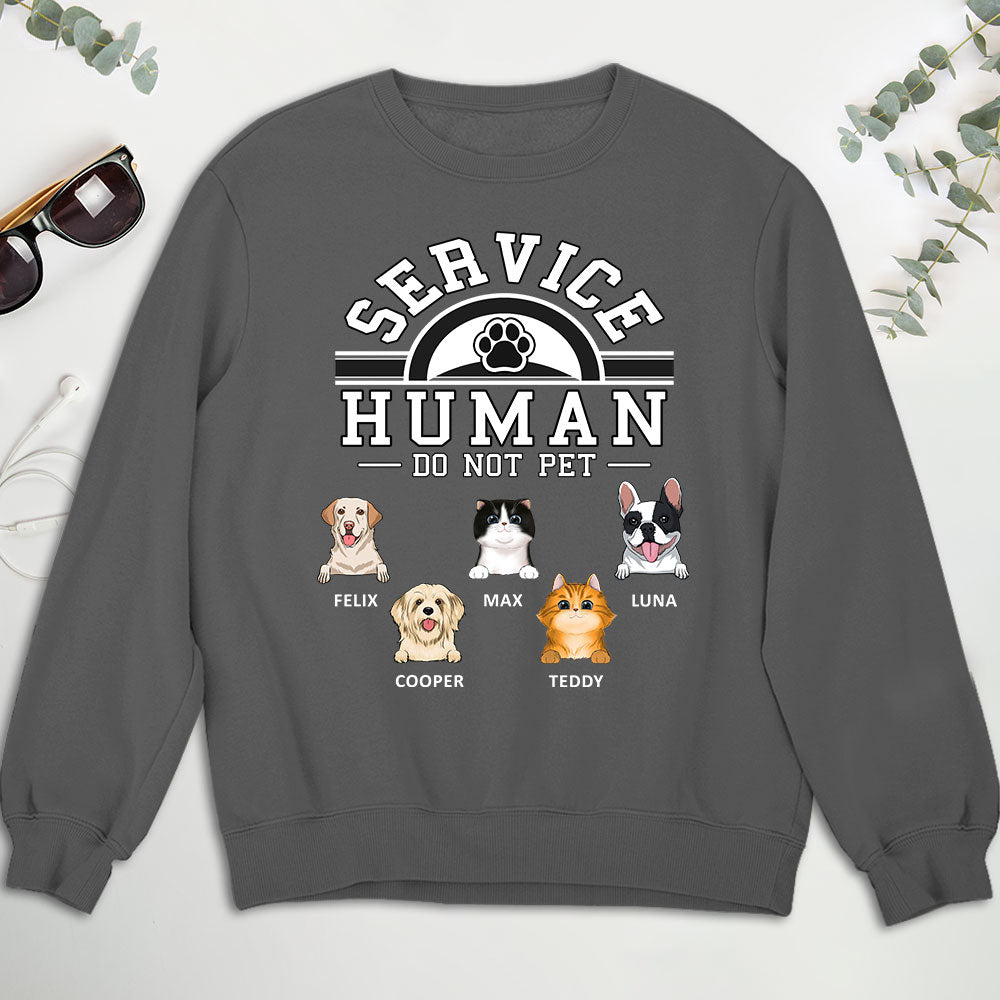 Personalized Custom Pet Service Human Logo Unisex 8.0 oz Sweatshirt - Ideal Gift for Pet Lovers