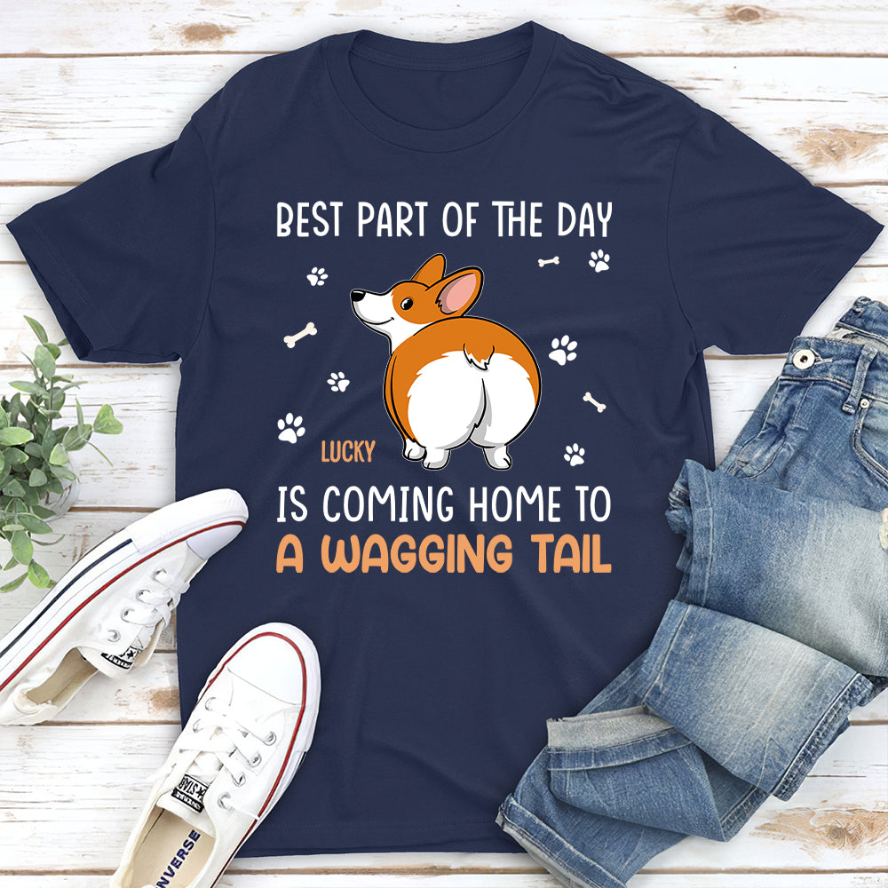 Best Part Of The Day - Personalized Custom Unisex 5.3 oz T-shirt for Pet Lovers