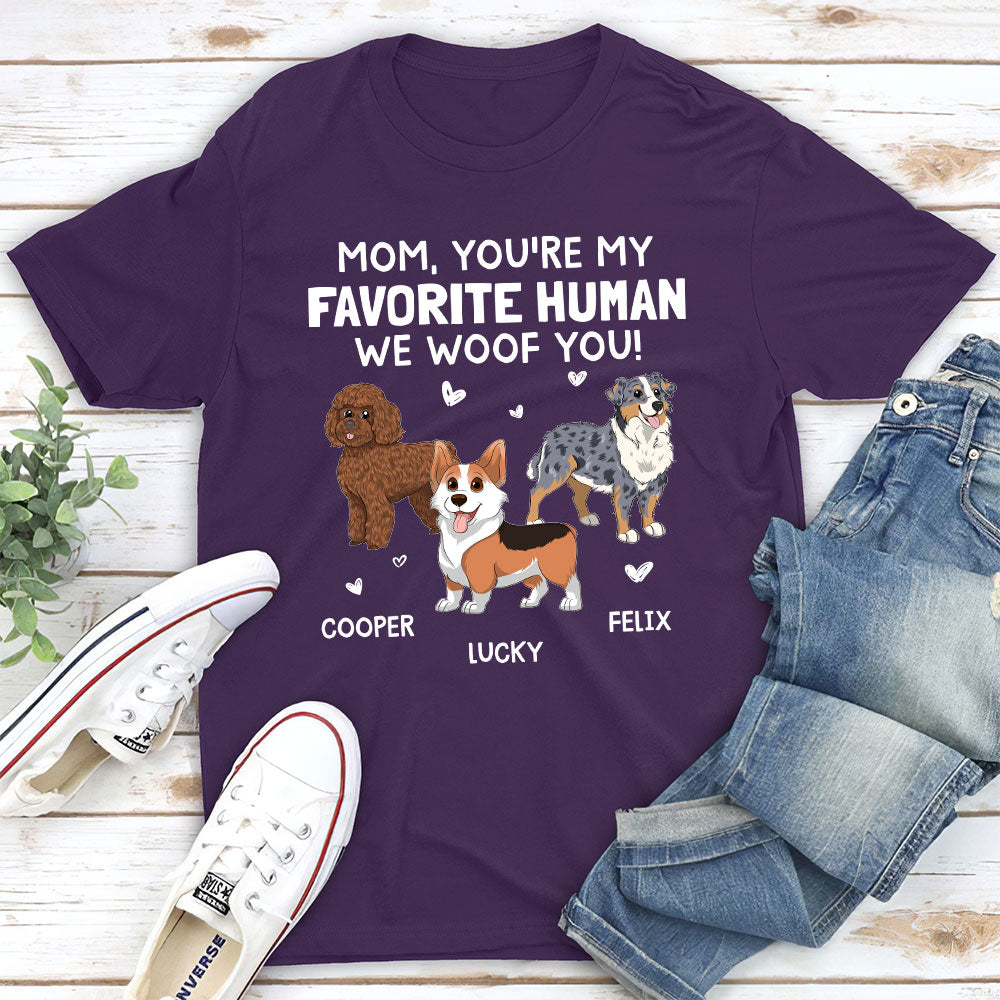 Woof You Mommy - Customizable Unisex 5.3 oz Personalized T-shirt for Pet Lovers
