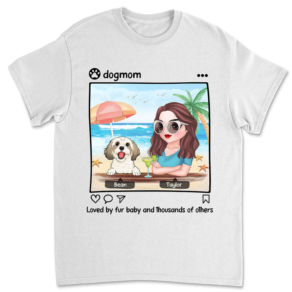 Dog And Mom - Personalized Custom Unisex 5.3 oz T-shirt for Pet Lovers