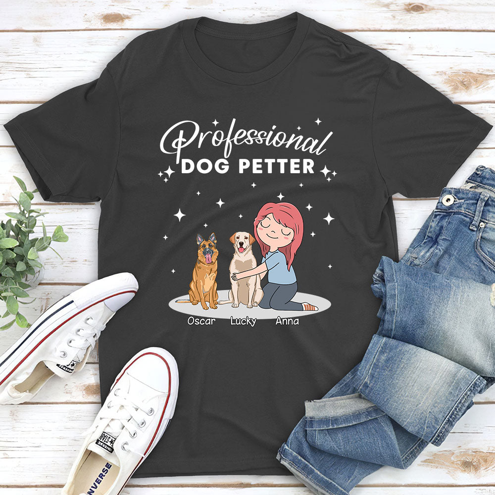 Customizable Professional Dog Petter Unisex 5.3 oz Personalized T-shirt