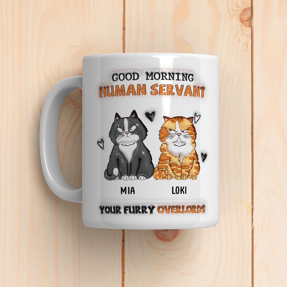 From Furry Overlords - Unique Personalized Custom 3D Inflated Effect Ceramic Mug in 11oz and 15oz Sizes