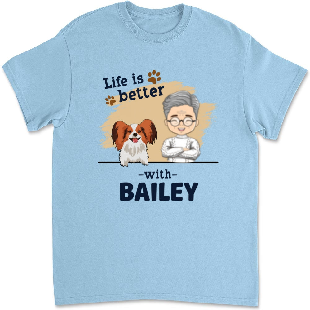 Exclusive Personalized Custom Unisex Better Dog Dad T-Shirt