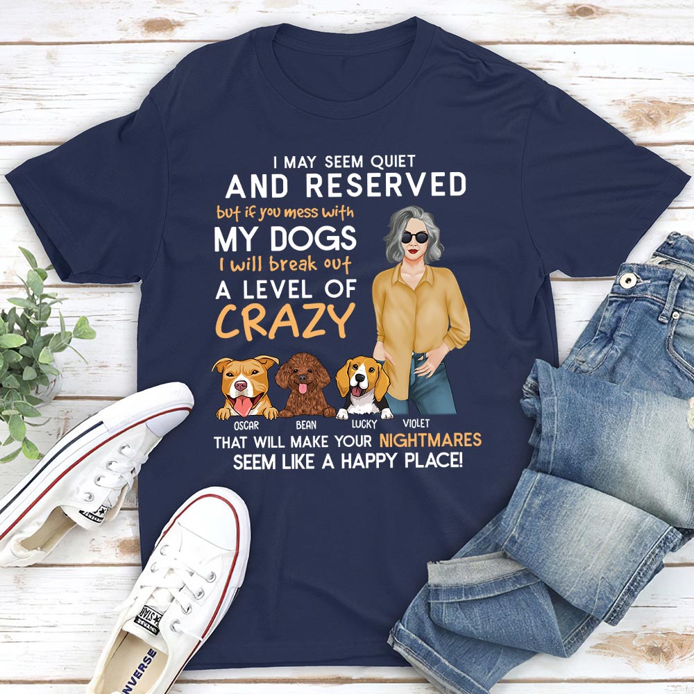 Quiet And Reserved - Customizable Unisex 5.3 oz Personalized T-shirt for Pet Lovers