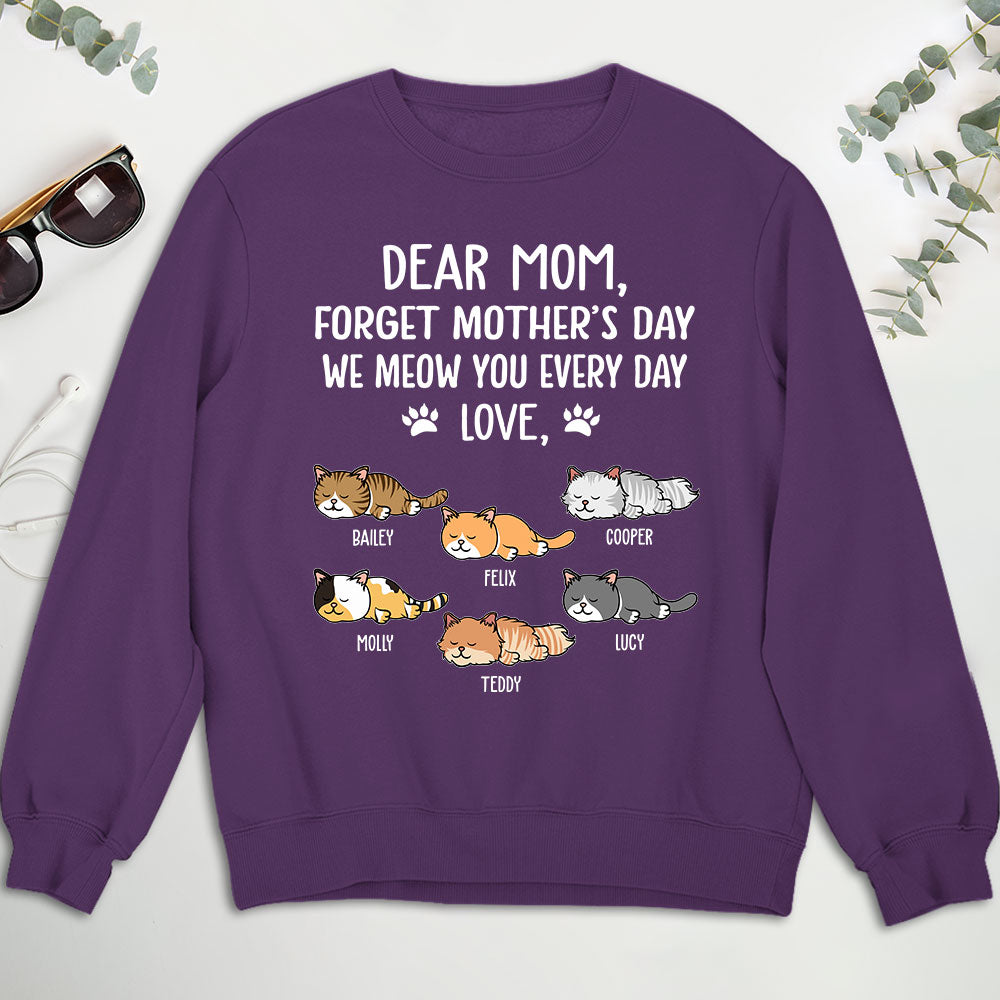 Meow You Every Day - Personalized Custom Unisex 8.0 oz Sweatshirt for Pet Lovers