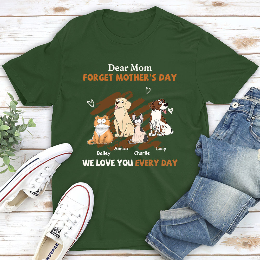 Heartfelt 'We Love You Every Day Mom' Personalized Custom Unisex 5.3 oz T-shirt
