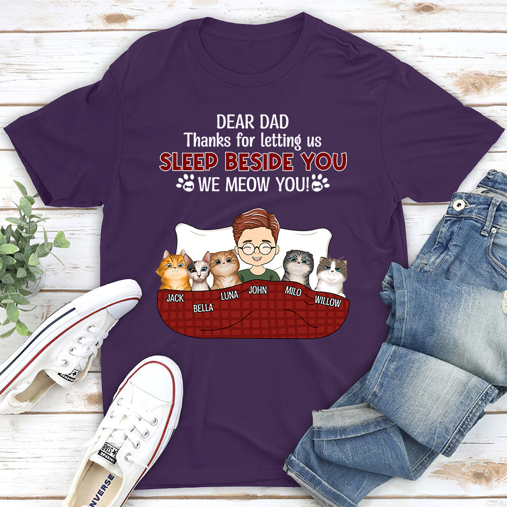 Let Me Sleep Beside You - Premium Personalized Custom Unisex T-shirt for Pet Lovers