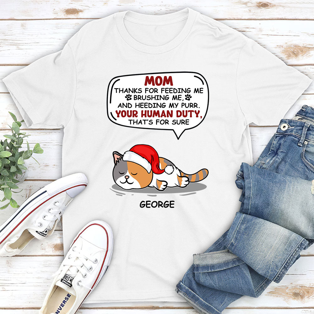 Your Human Duty - Personalized Custom Unisex 5.3 oz T-shirt for Pet Lovers