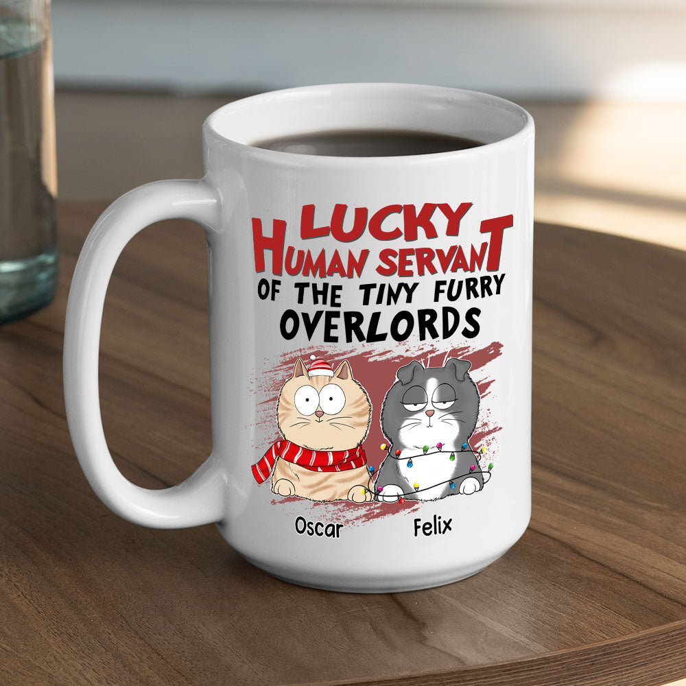 Lucky Human Servant - Exquisite Personalized Custom Coffee Mug for Pet Lovers