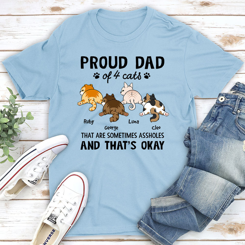 Proud Cat Mom - Personalized Custom Unisex 5.3 oz T-shirt for Pet Lovers