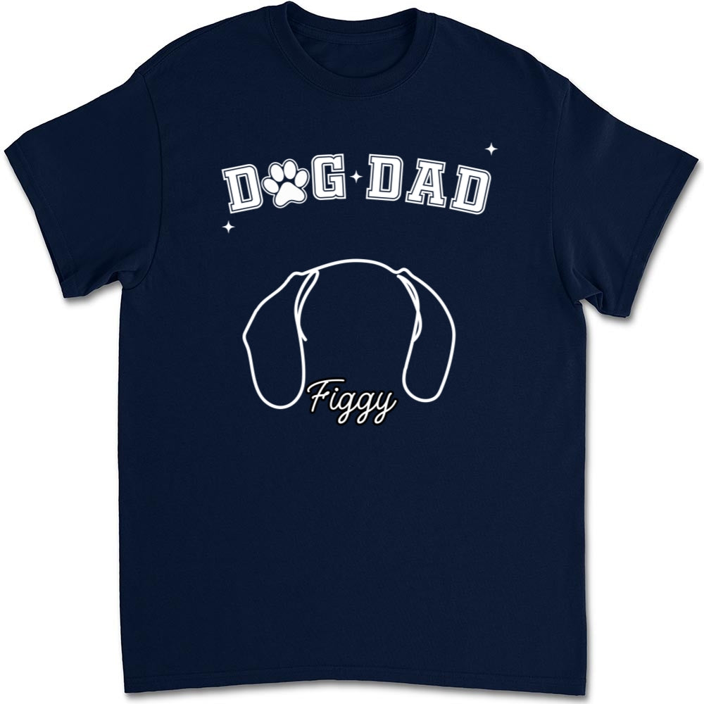 Dog Dad Mom Line - Customizable Personalized Unisex 5.3 oz T-shirt for Pet Lovers