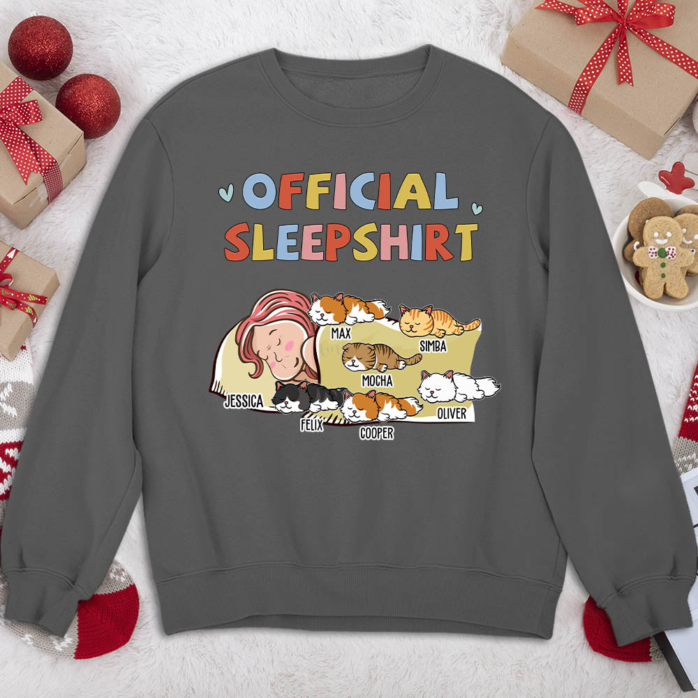 Customizable Sleeping Cat Personalized Unisex 8.0 oz Sleepshirt - Perfect Gift for Pet Lovers