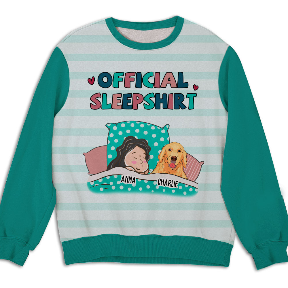 Exclusive Personalized Custom All-Over-Print Pet Official Sleepshirt for Pet Lovers