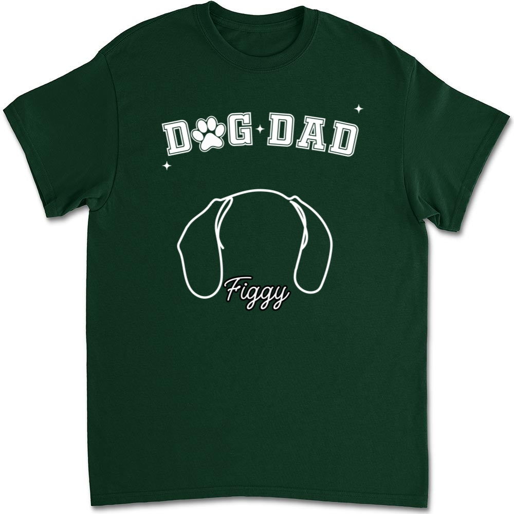 Dog Dad Mom Line - Customizable Personalized Unisex 5.3 oz T-shirt for Pet Lovers