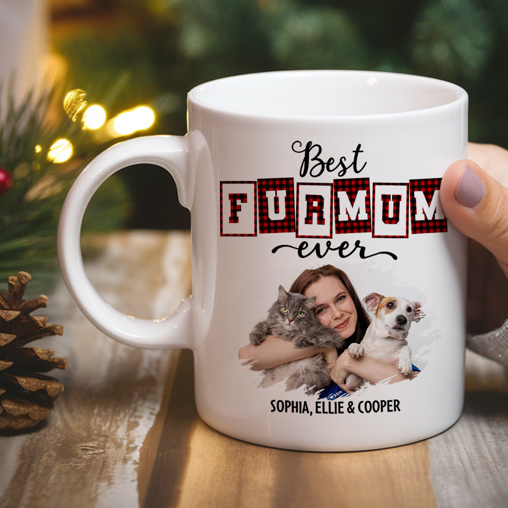 Best Fur Mom and Dad Of The Year Personalized Custom Photo Coffee Mug - 11oz & 15oz Options
