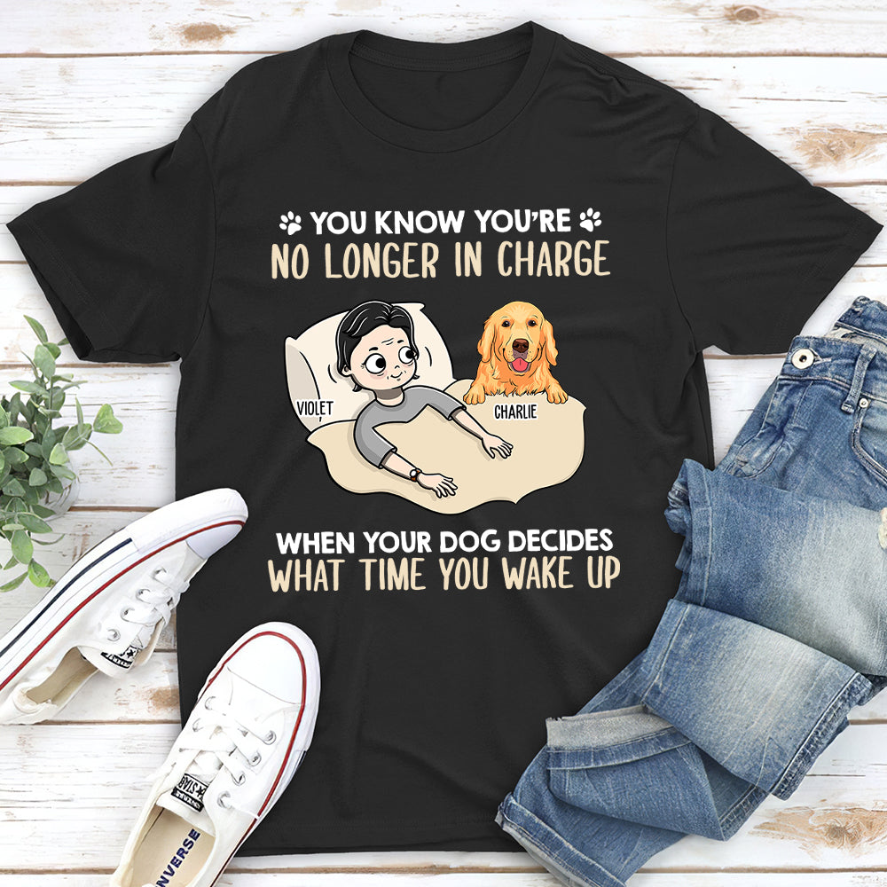 Wake Up Time - Personalized Custom Unisex 5.3 oz T-shirt for Pet Lovers