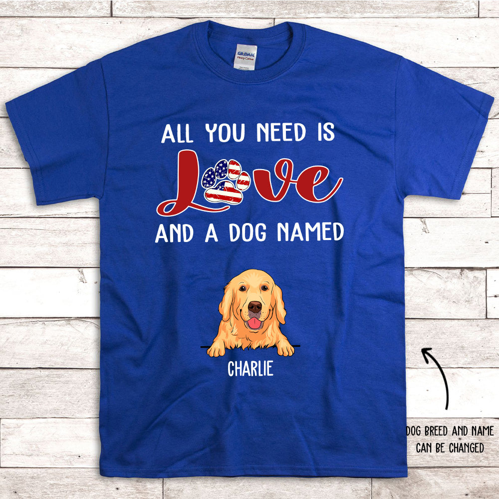 All You Need - Personalized Custom Unisex 5.3 oz T-shirt for Pet Lovers