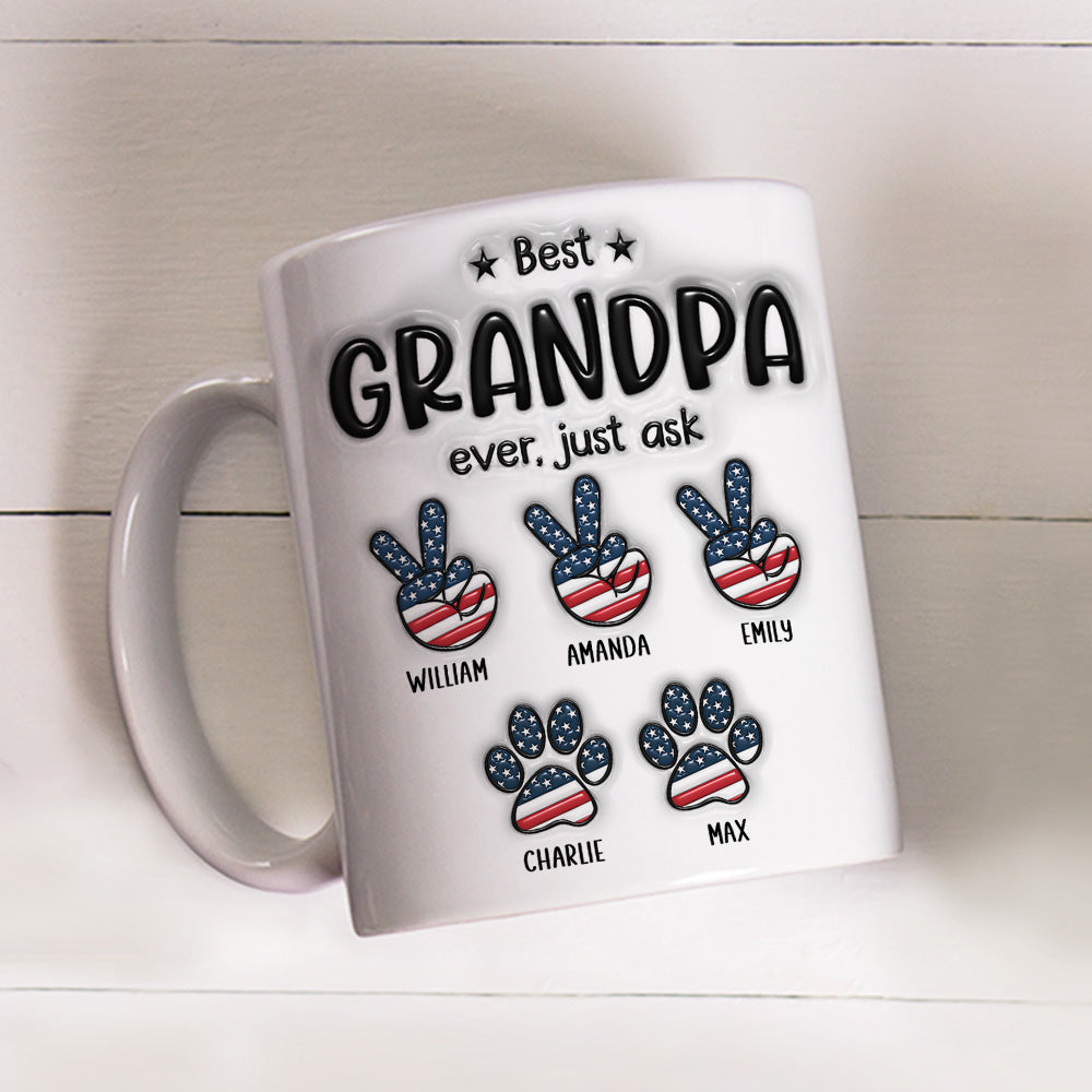 Best Daddy Ever - Personalized Custom 3D Inflated Effect Ceramic Mug in 11oz and 15oz