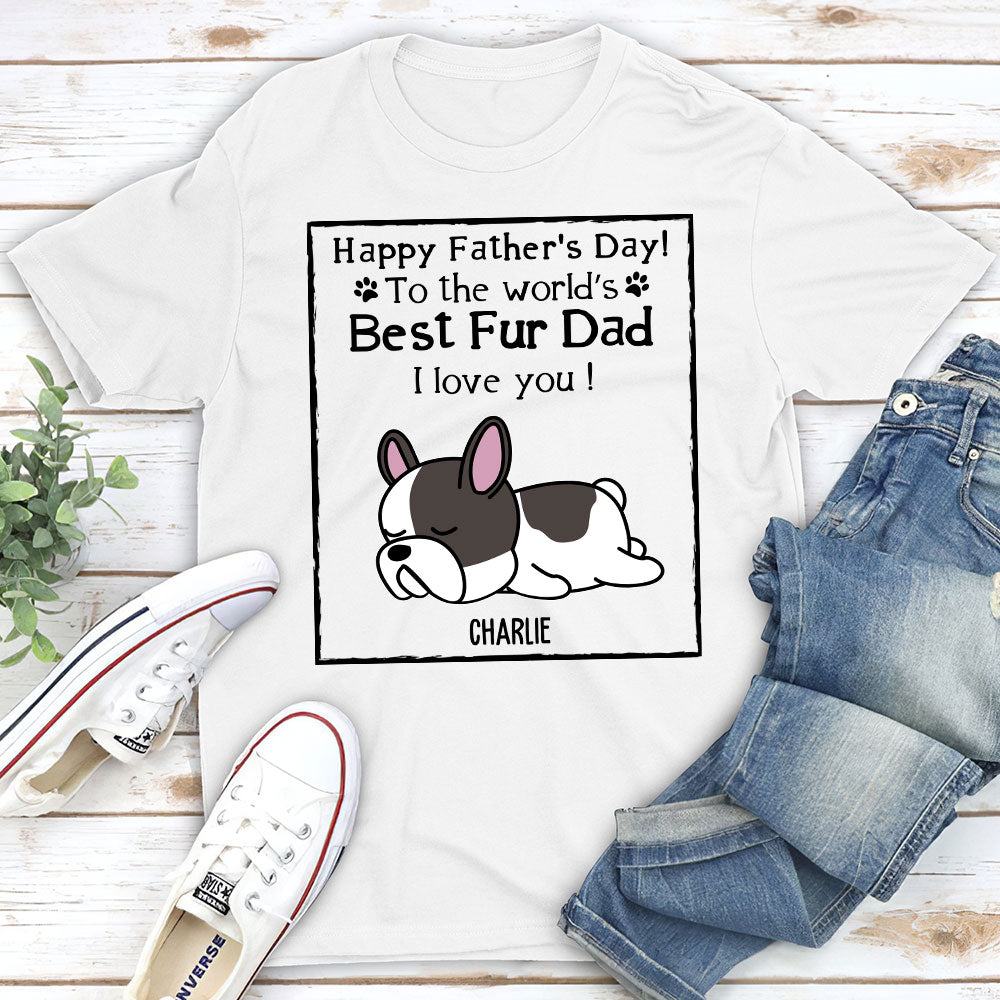 Best Fur Dad - Personalized Custom Unisex Heavy Cotton 5.3 oz T-shirt for Pet Lovers