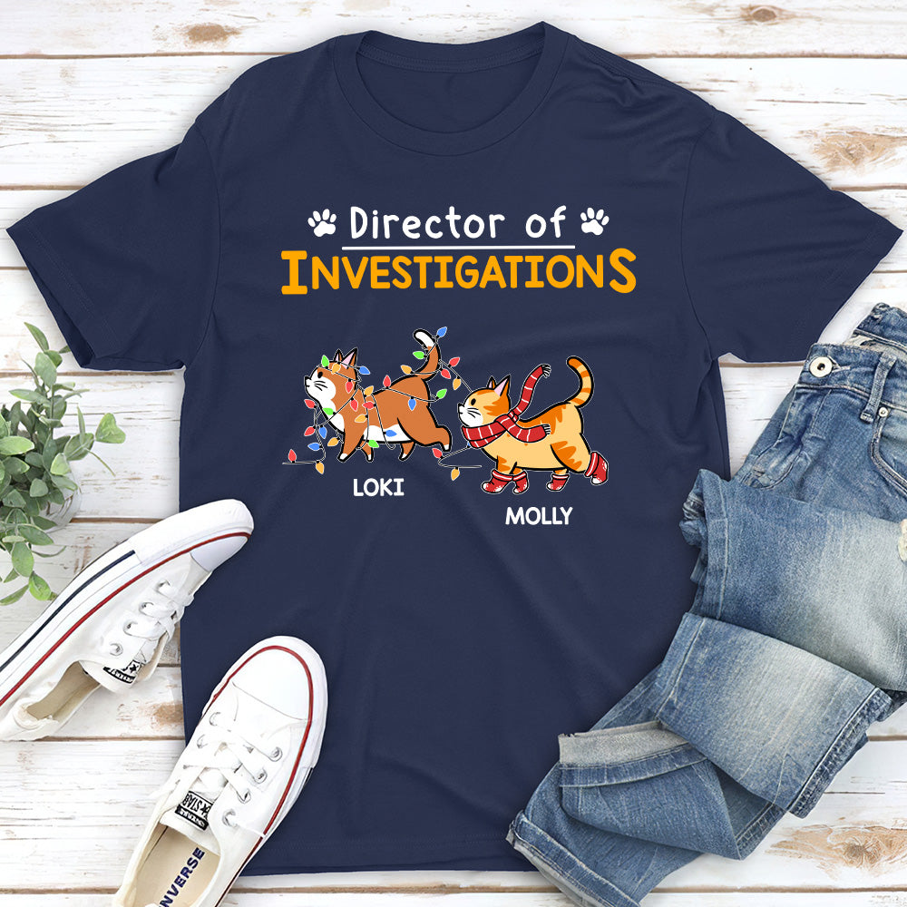 Personalized Custom Unisex Investigation Director T-shirt - Ideal Gift for Pet Lovers