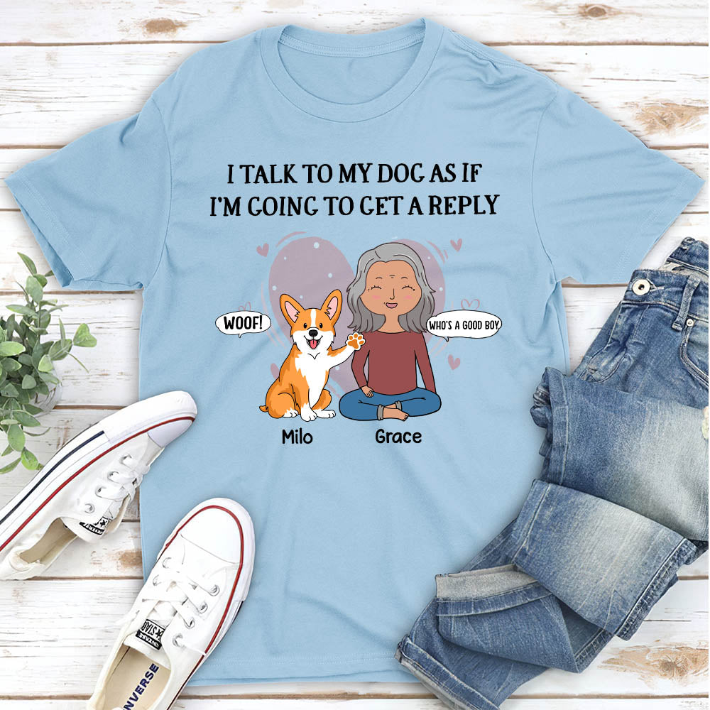 Personalized Custom Unisex 'Talk To Dog' T-shirt - Ideal Gift for Pet Lovers