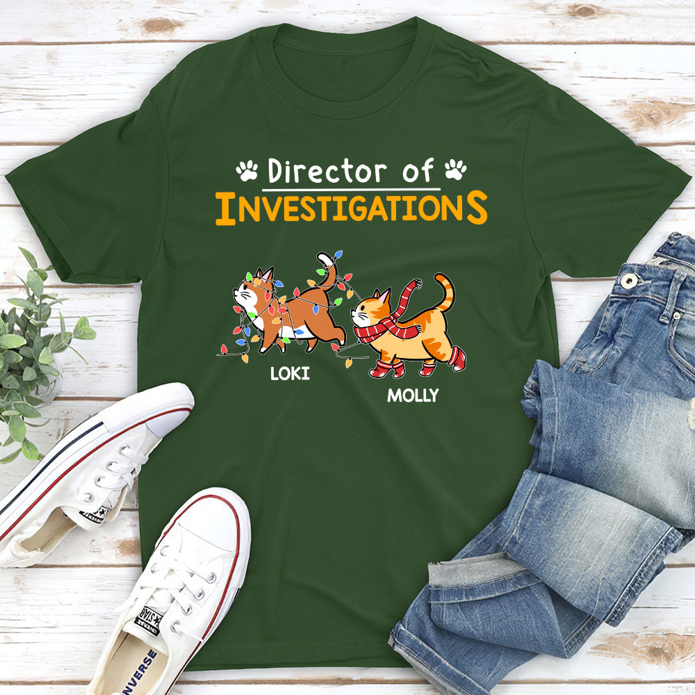 Personalized Custom Unisex Investigation Director T-shirt - Ideal Gift for Pet Lovers