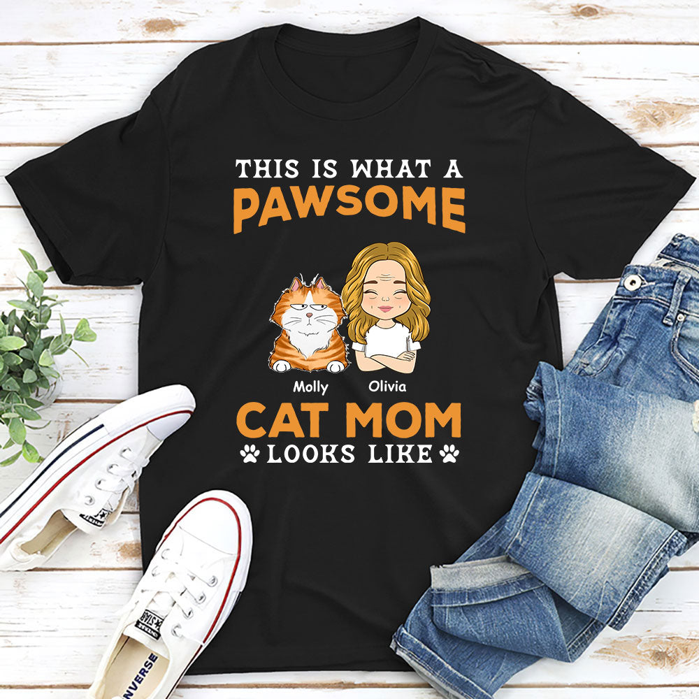 Pawsome Dad - Personalized Custom Unisex 5.3 oz T-shirt for Pet Lovers