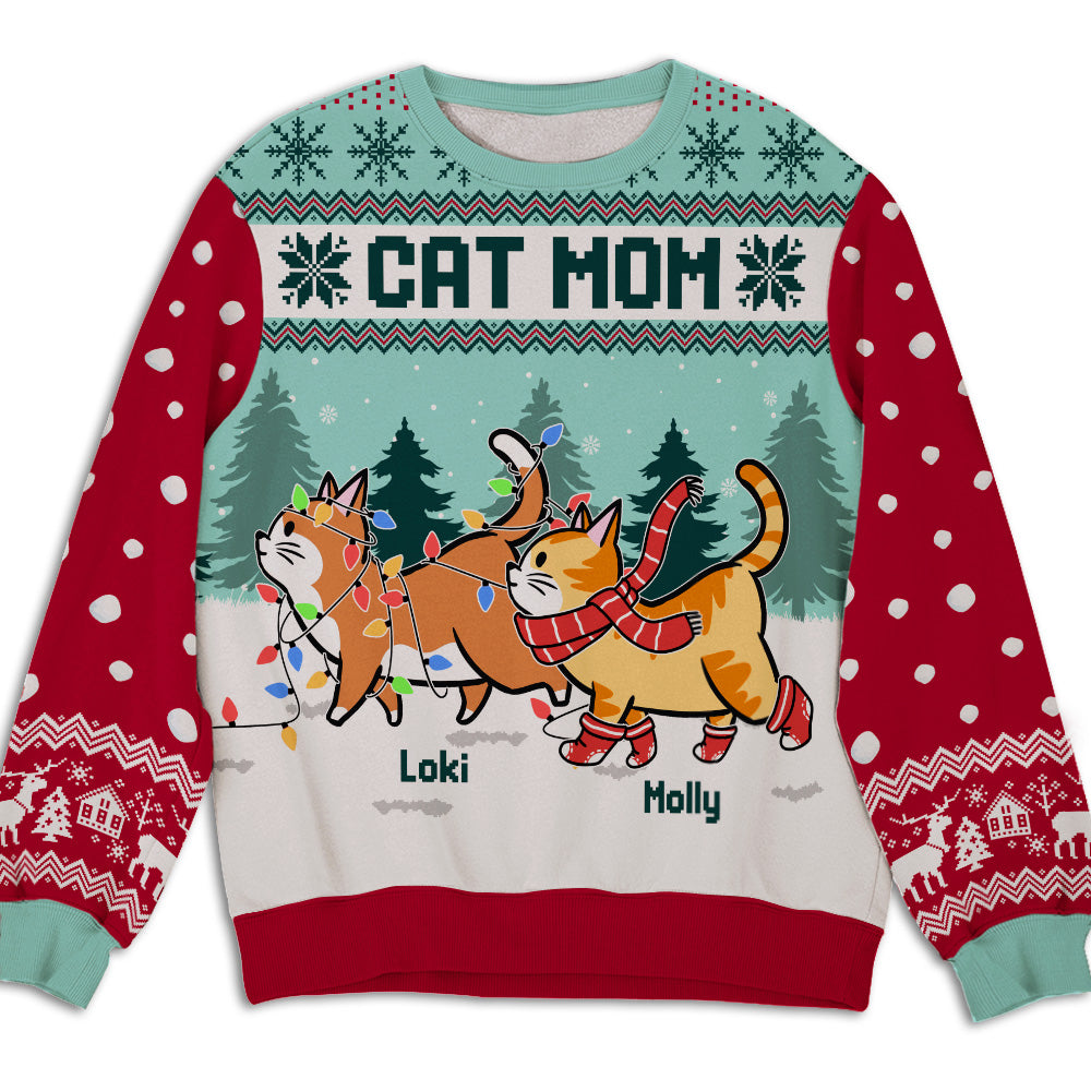 Cat Slave - Personalized Custom All-Over-Print Unisex 8.8 oz Sweatshirt for Pet Lovers