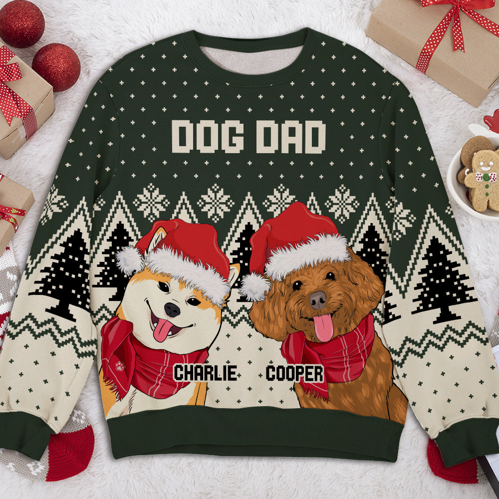 Personalized Custom All-Over-Print Dog-Looking Sweatshirt - Ideal Gift for Dog Lovers