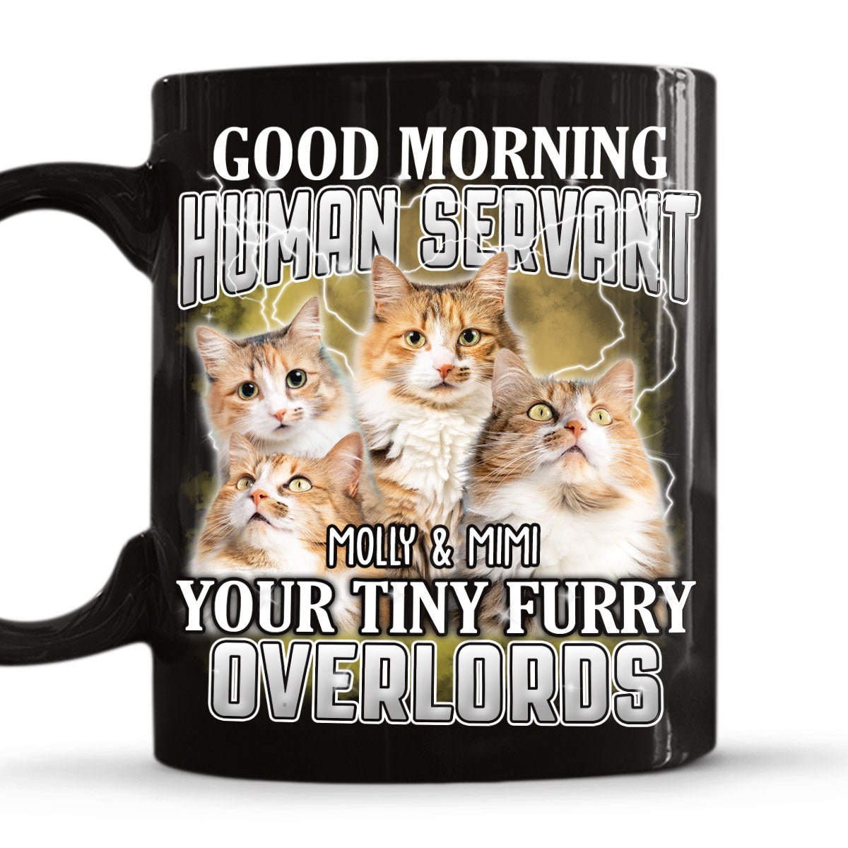 Stunning Gradient Tiny Overlords Personalized Custom Ceramic Coffee Mug - 11oz & 15oz Sizes